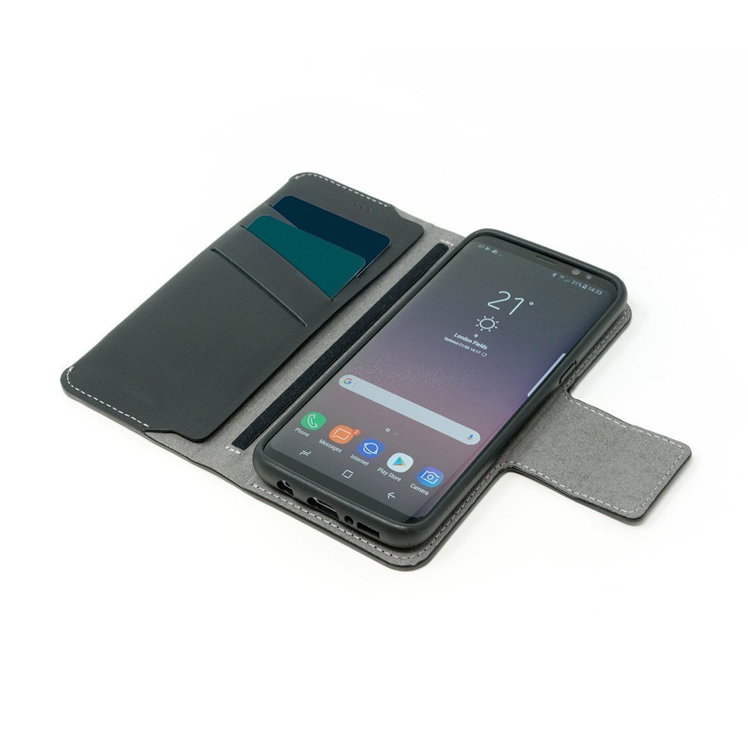 Black Leather Best Accessory Samsung S8 Plus Flip Wallet | Galaxy S8 Plus